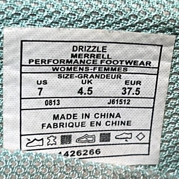 Merrell Enlighten Vex Drizzle Leather Gray Green Slip-On Flats Loafers Womens 7 - Picture 11 of 11